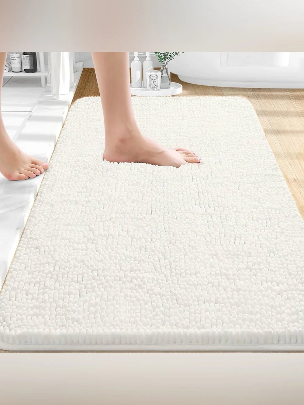 Extra Soft Non-Slip Absorbent Chenille Rug, 30x20”
